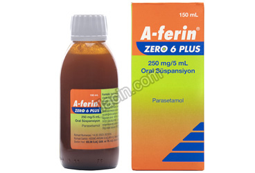 A-FERIN ZERO 6 PLUS 250 MG/5 ML ORAL SUSPANSIYON (150 ML) görseli