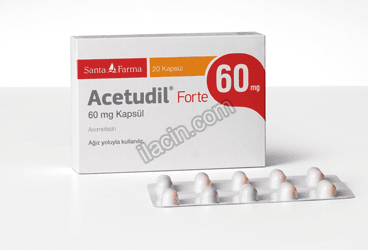 ACETUDIL  FORTE 60 MG KAPSUL (20 KAPSUL) görseli