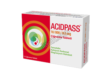 ACIDPASS  10 MG/800 MG/165 MG 12 CIGNEME TABLETI görseli