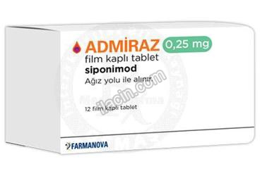ADMIRAZ 0,25 MG FILM KAPLI TABLET (12 TABLET) görseli