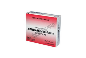 ADRENALIN 0,5 MG 10 AMPUL görseli