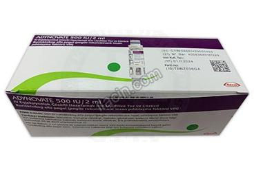 ADYNOVATE 500 IU/2ML IV ENJEKSIYONLUK COZELTI HAZIRLAMAK ICIN LIYOFILIZE TOZ VE COZUCU (1
FLAKON) görseli