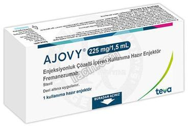 AJOVY 225 MG/1,5 ML ENJEKSIYONLUK COZELTI ICEREN KULLANIMA HAZIR ENJEKTOR (1 ENJEKTOR) görseli