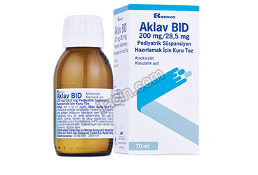AKLAV BID 200 MG/28,5 MG PEDIATRIK SUSPANSIYON HAZIRLAMAK ICIN KURU TOZ görseli