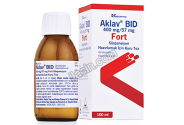 AKLAV BID 400 MG/57 MG FORT SUSPANSIYON HAZIRLAMAK ICIN KURU TOZ (100 ML) görseli