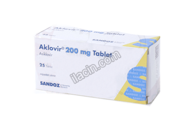 AKLOVIR 200 MG 25 TABLET görseli
