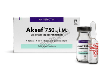AKSEF 750 MG IM ENJ. TOZ ICEREN 1 FLAKON görseli
