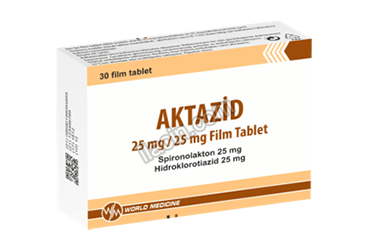 AKTAZID 25 MG/25 MG FILM TABLET (30 TABLET) görseli