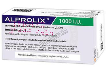 ALPROLIX 1000 IU ENJEKSIYONLUK COZELTI HAZIRLAMAK ICIN TOZ VE COZUCU görseli
