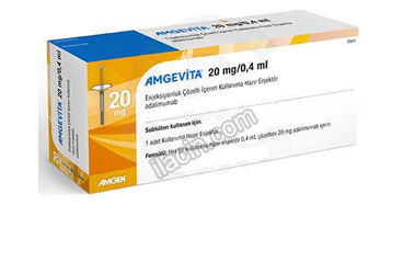 AMGEVITA 20 MG/0,4 ML ENJEKSIYONLUK COZELTI ICEREN KULLANIMA HAZIR ENJEKTOR (1 ADET) görseli