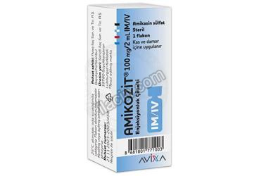 AMIKOZIT 100 MG /2ML IM/IV ENJEKSIYONLUK COZELTI görseli