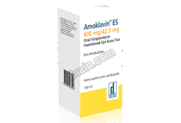 AMOKLAVIN ES 600/42,9 MG ORAL SUSPANSIYON ICIN KURU TOZ 150 ML görseli