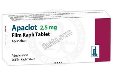 APACLOT 2,5 MG FILM KAPLI TABLET (56 FILM KAPLI TABLET) görseli