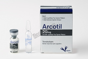 ARCOTIL 20 MG IV/IM LIYOFILIZE TOZ ICEREN FALAKON (1 FLAKON+1 COZUCU AMPUL) görseli