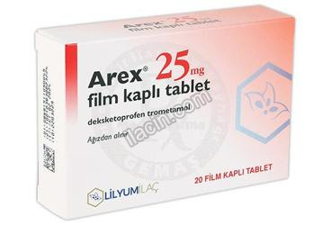 AREX 25 MG FILM KAPLI TABLET (20 TABLET) görseli