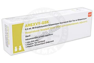 AREXVY-GSK 0,5 ML IM ENJEKSIYONLUK SUSPANSIYON HAZIRLAMAK ICIN TOZ VE SUSPANSIYON (1 ADET) görseli