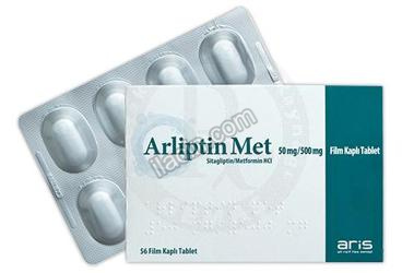 ARLIPTIN MET 50 MG/500 MG FILM KAPLI TABLET (56 TABLET) görseli