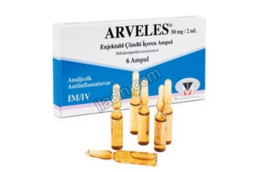 ARVELES 50 MG/ 2 ML ENJEKSIYONLUK COZELTI (6 AMPUL) görseli