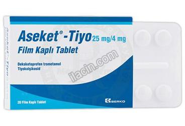 ASEKET - TIYO 25 MG/4 MG FILM KAPLI TABLET (20 TABLET) görseli