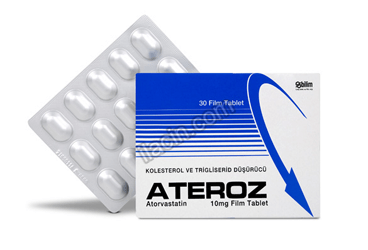 ATEROZ 10 MG 30 FILM TABLET görseli
