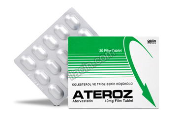 ATEROZ 40 MG 30 FILM TABLET görseli