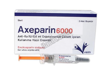 AXEPARIN ANTI XA 6000 IU/0,6 ML ENJEKSIYONLUK COZELTI ICEREN KULLANIMA HAZIR ENJEKTOR (2 ENJEKTOR) görseli
