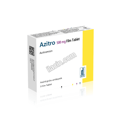 AZITRO 500 MG 3 FILM TABLET görseli