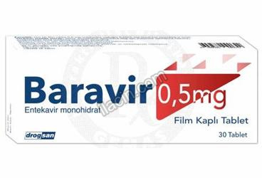 BARAVIR 0,5 MG FILM KAPLI TABLET görseli