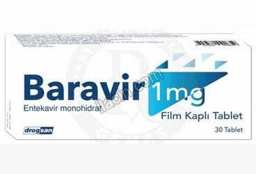 BARAVIR 1 MG FILM KAPLI TABLET görseli