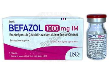 BEFAZOL 1000 MG IM ENJEKSIYONLUK COZELTI HAZIRLAMAK ICIN TOZ VE COZUCU görseli