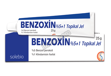BENZOXIN %5+ % 1 TOPIKAL JEL görseli