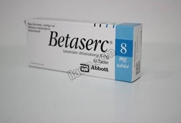BETASERC 8 MG 30 TABLET görseli