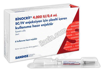 BINOCRIT 4000 IU/0,4 ML SC/IV ENJEKSIYON ICIN COZELTI ICEREN 6 KULLANIMA HAZIR ENJEKTOR görseli