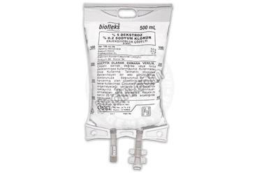 BIOFLEKS %5 DEKSTROZ %0.2 SODYUM KLORUR 500 ML SOLUSYON (PVC TORBA) SETSIZ görseli
