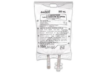 BIOFLEKS %5 DEKSTROZ%0.45 500 ML SOLUSYON (PVC TORBA) SETSIZ görseli
