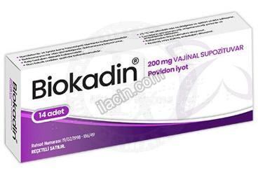 BİOKADİN 200 MG VAJİNAL SUPPOZİTUVAR görseli