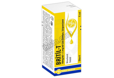 BRITIL-T 10 MG/ML+5 MG/ML GOZ DAMLASI,SUSPANSIYON (5 ML'LIK 1 SISE) görseli