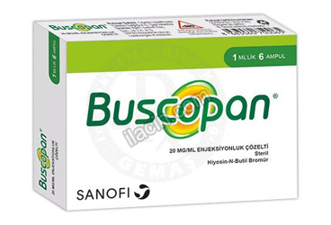 BUSCOPAN 20 MG/ML ENJEKSIYONLUK COZELTI (6 AMPUL) görseli
