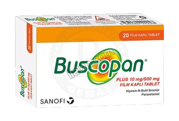 BUSCOPAN PLUS 10 MG / 500 MG FILM KAPLI TABLET (20 TABLET) görseli