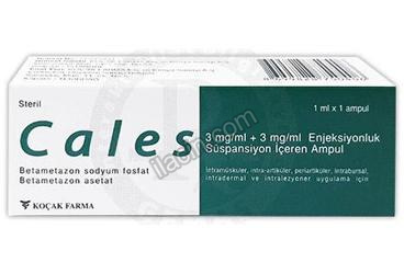 CALES 3 MG/ML + 3 MG/ML ENJEKSIYONLUK SUSPANSIYON ICEREN AMPUL ( 1 AMPUL) görseli