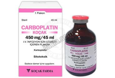 CARBOPLATIN-KOCAK 450 MG/45 ML IV INFUZYON ICIN SOLUSYON ICEREN FLAKON görseli