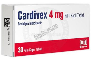 CARDIVEX 4 MG FILM KAPLI TABLET (30 TABLET) görseli