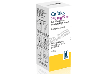 CEFAKS 250 MG/5 ML 100 ML ORAL SUSPANSIYON HAZIRLAMAK ICIN GRANUL görseli