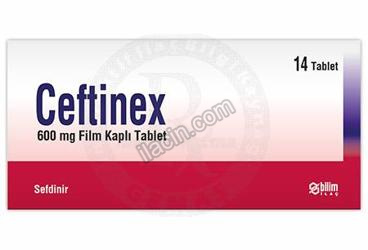 CEFTİNEX 600 MG FİLM KAPLI TABLET (14 TABLET) görseli