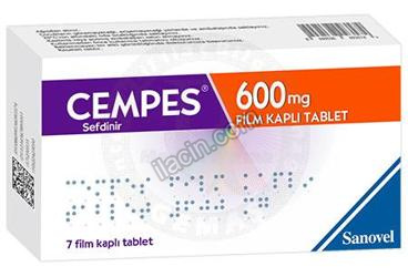 CEMPES 600 MG FILM KAPLI TABLET (7 TABLET) görseli