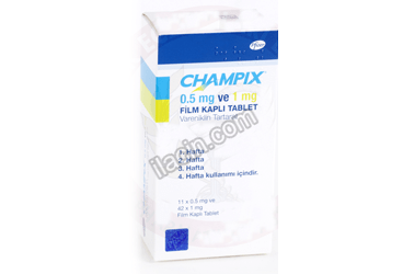CHAMPIX 0,5 MG 11 + 1 MG 42 FILM KAPLI TABLET görseli
