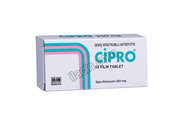 CIPRO 250 MG 14 FILM KAPLI TABLET görseli