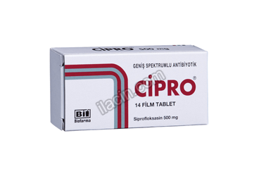 CIPRO 500 MG 14 FILM KAPLI TABLET görseli