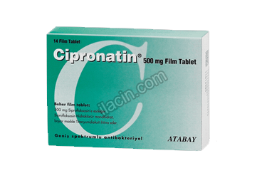 CIPRONATIN 500 MG 14 TABLET görseli