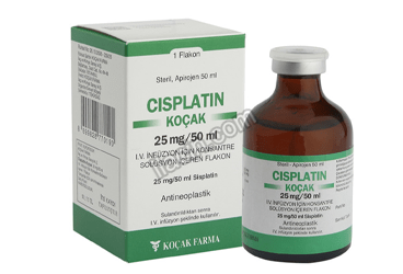 CISPLATIN-KOCAK 25 MG/50 ML IV INFUZYON ICIN KONSANTRE SOLUSYON ICEREN FLAKON görseli